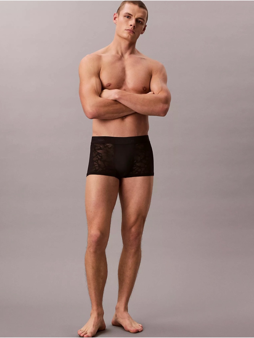 Calvin Klein Microfiber Lace Low Rise Trunk